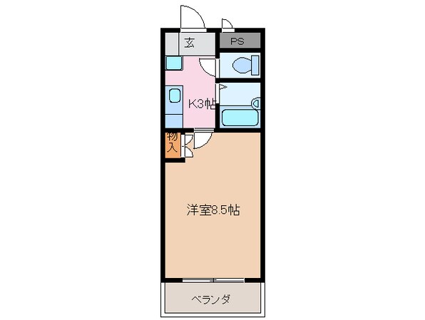 新正駅 徒歩3分 2階の物件間取画像